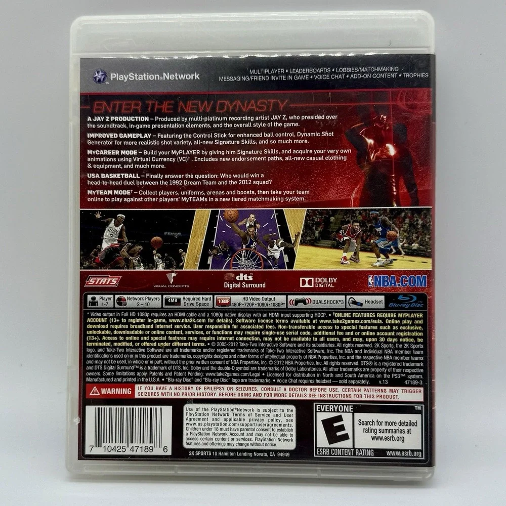 NBA 2K13 Sony PS3 PlayStation 3 Kevin Durant Derrick Rose Blake Griffen Complete